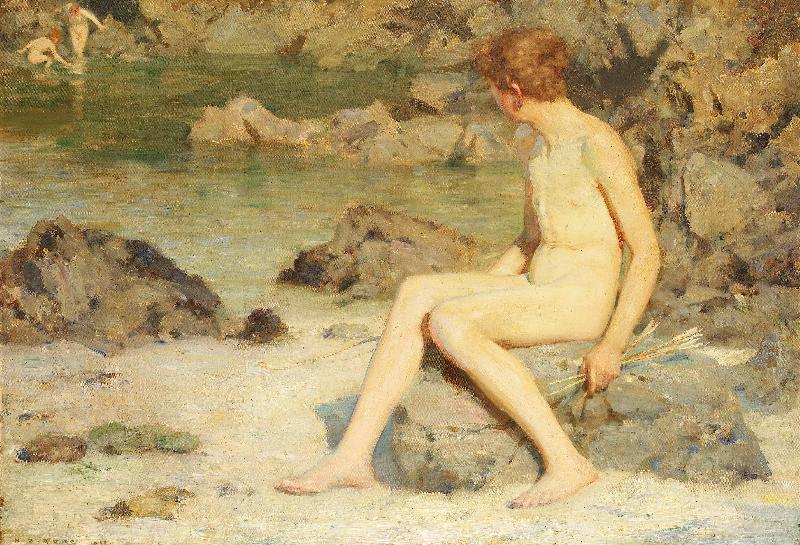 Cupid and Sea Nymphs, Henry Scott Tuke